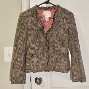 Rebecca Taylor Blazer with Ruffle Detail